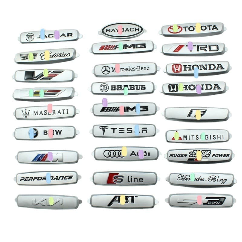 Metal Car Emblem Sticker for Mercedes AMG Cadillac BMW M Audi Jaguar Toyota Honda Seat Badge