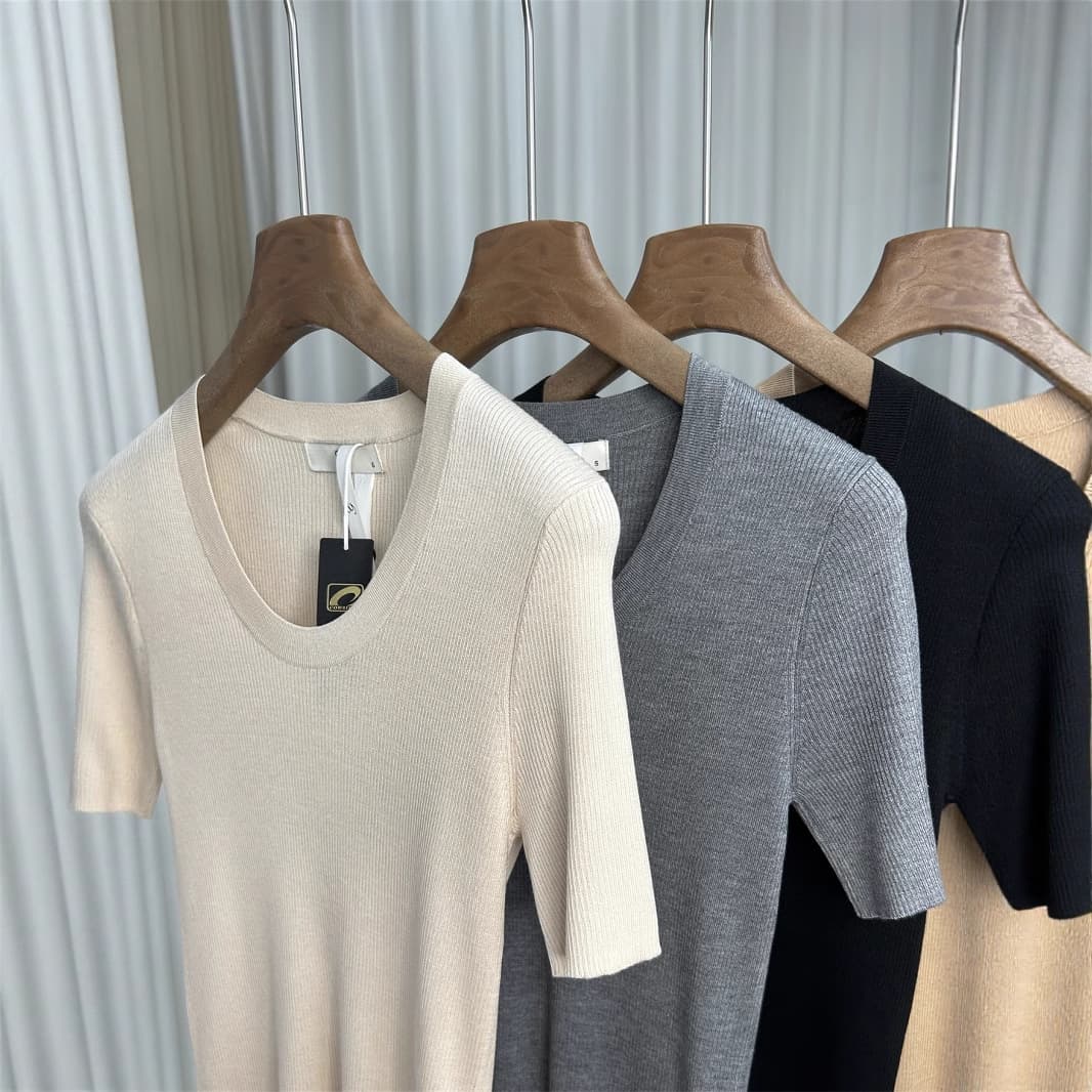 Zhengqite Clothing / 26 Autumn/Winter New!! Consinee! 2-ply 60s Mulberry Silk Knitted Short Sleeve
