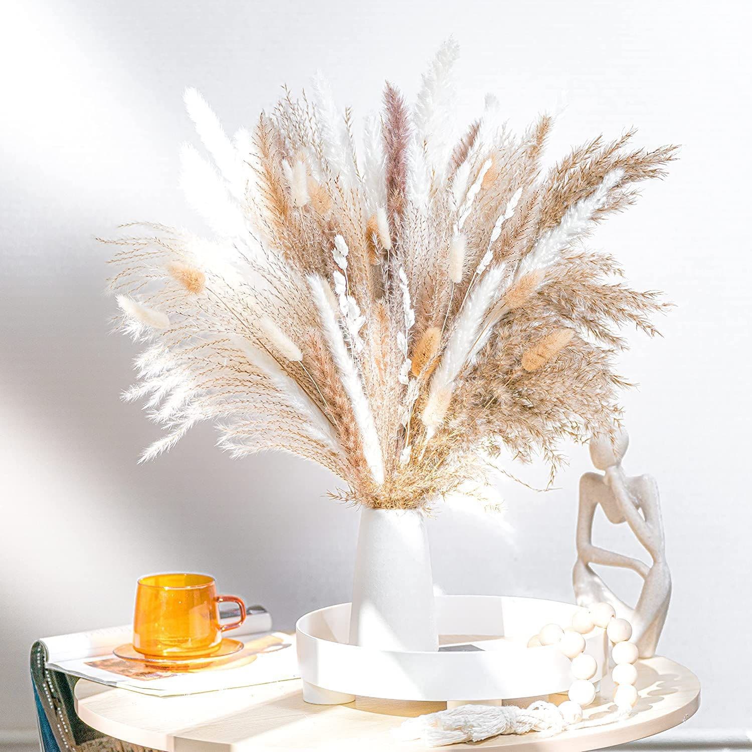 Natural Small Reed Pampas Grass Preserved Flowers Rabbit Tail Grass Simple Home B&B Decoration Cross-border Bouquet Soft Furnishings Wholesale