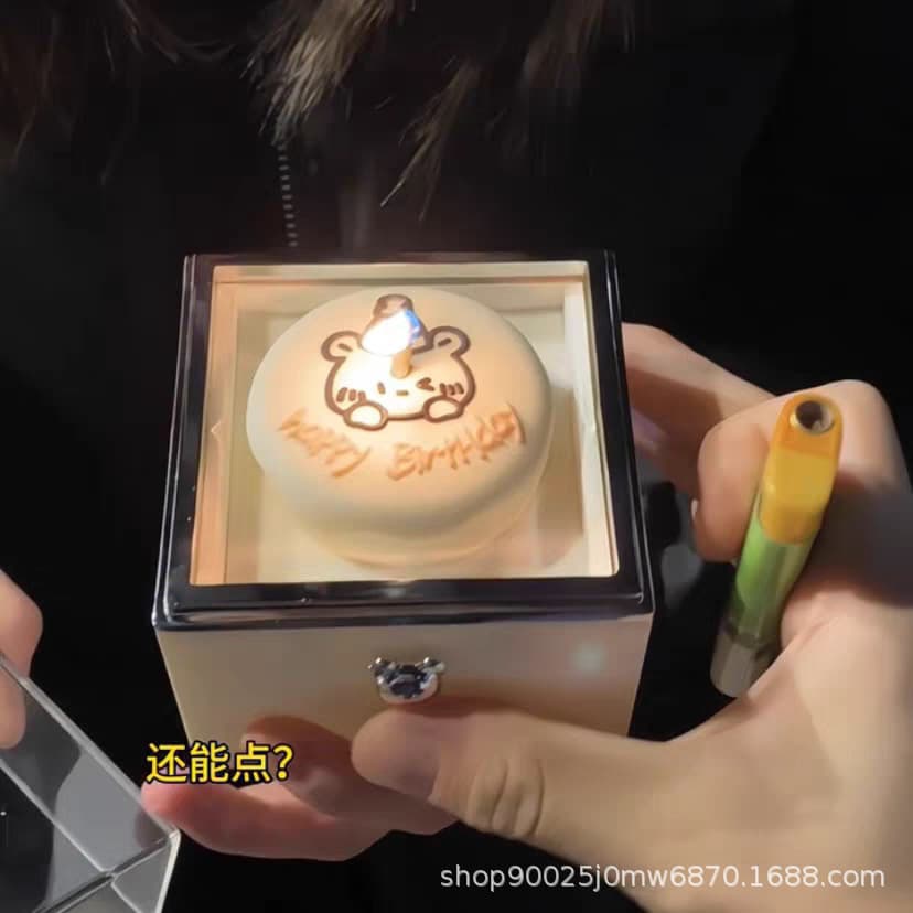 Valentine's Day Gift: Bear Cake Flip Surprise Ring Box Birthday Gift for Women, Girlfriend, Wife