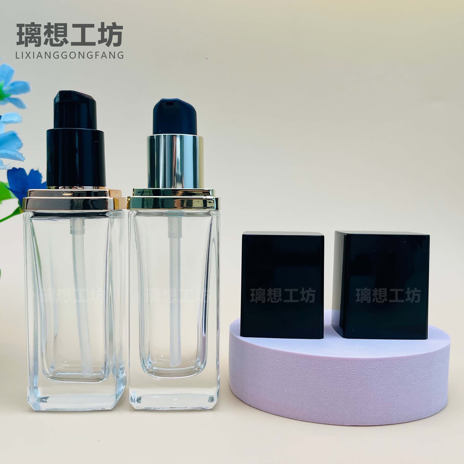 In Stock 30ml Lotion Bottle, Serum Bottle, Foundation Bottle, Empty Glass Bottle, Cosmetic Refillable Bottle