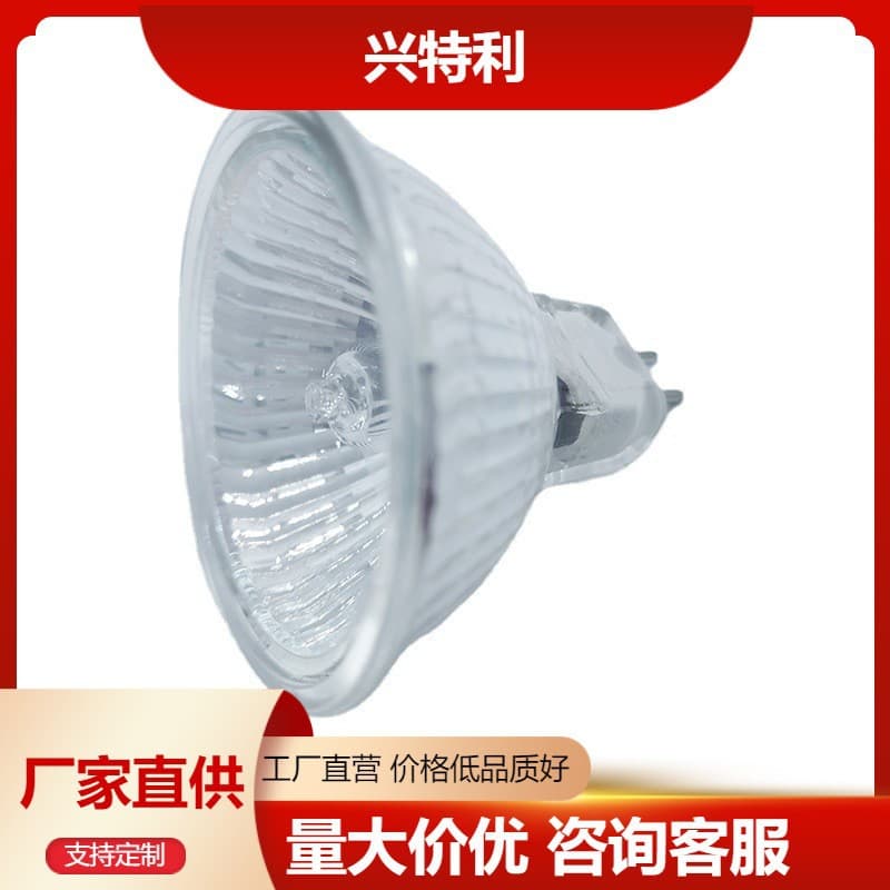 In Stock Halogen Quartz Lamp Cup MR16 Lamp Cup Low Voltage 12V 24V With Cover 10W 20W 50W Spotlight Halogen Tungsten Lamp