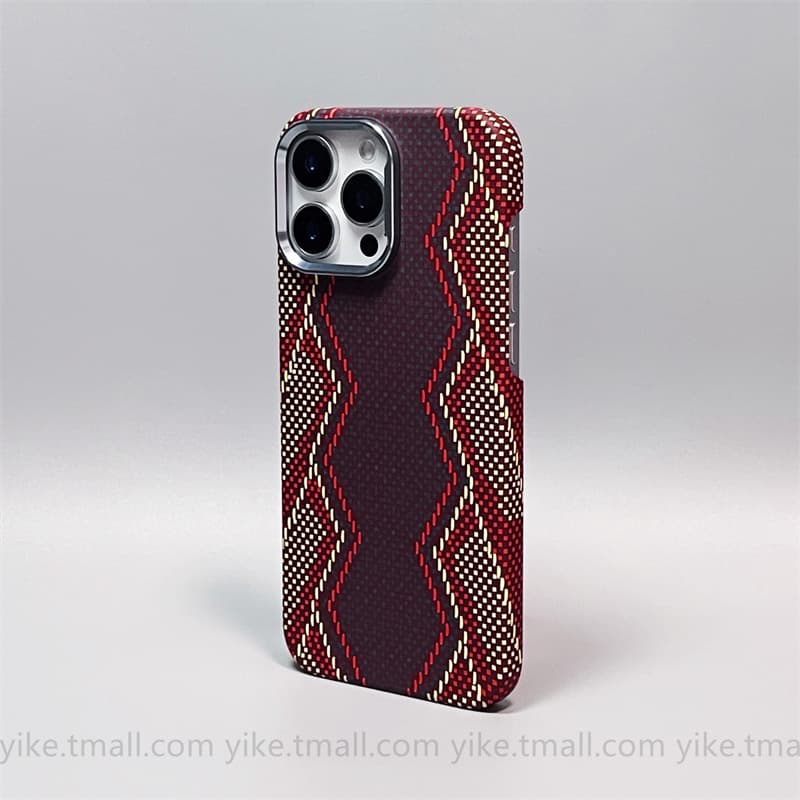 Half-Wrapped Kevlar Texture Magnetic Phone Case for iPhone 18 Pro Max, Skin-Feel Frosted, Compatible with Apple 17, Creative 16