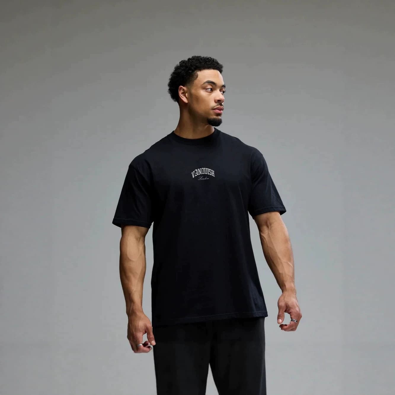 VANQUISH summer new men's Superman T-shirt pure cotton round neck printed muscle sports fitness casual short sleeves