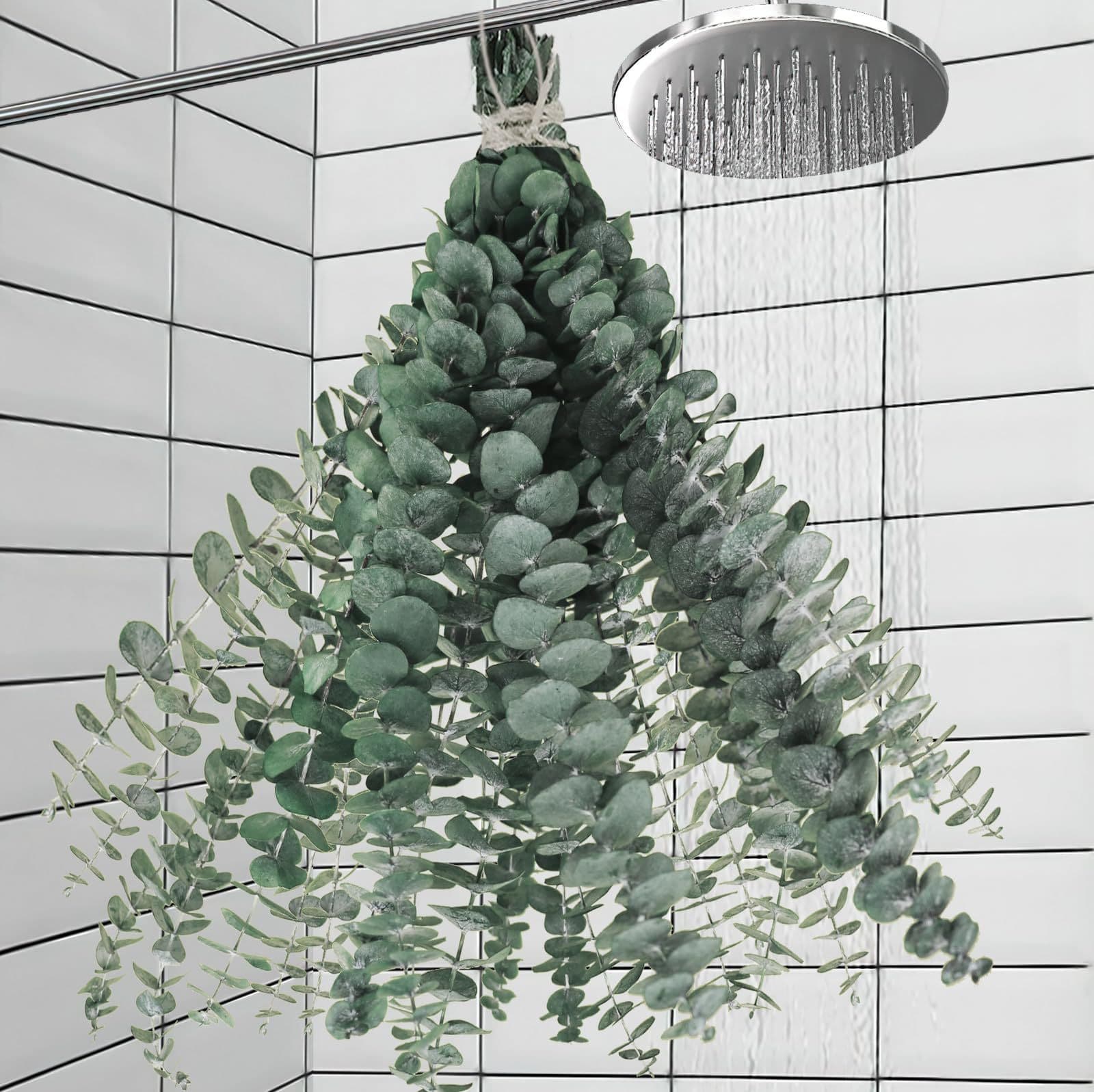 Artificial Eucalyptus Stem Leaves Shower Hanging Fresh Foliage Wedding Home Farmhouse DIY Spring Decoration Bathroom Decor