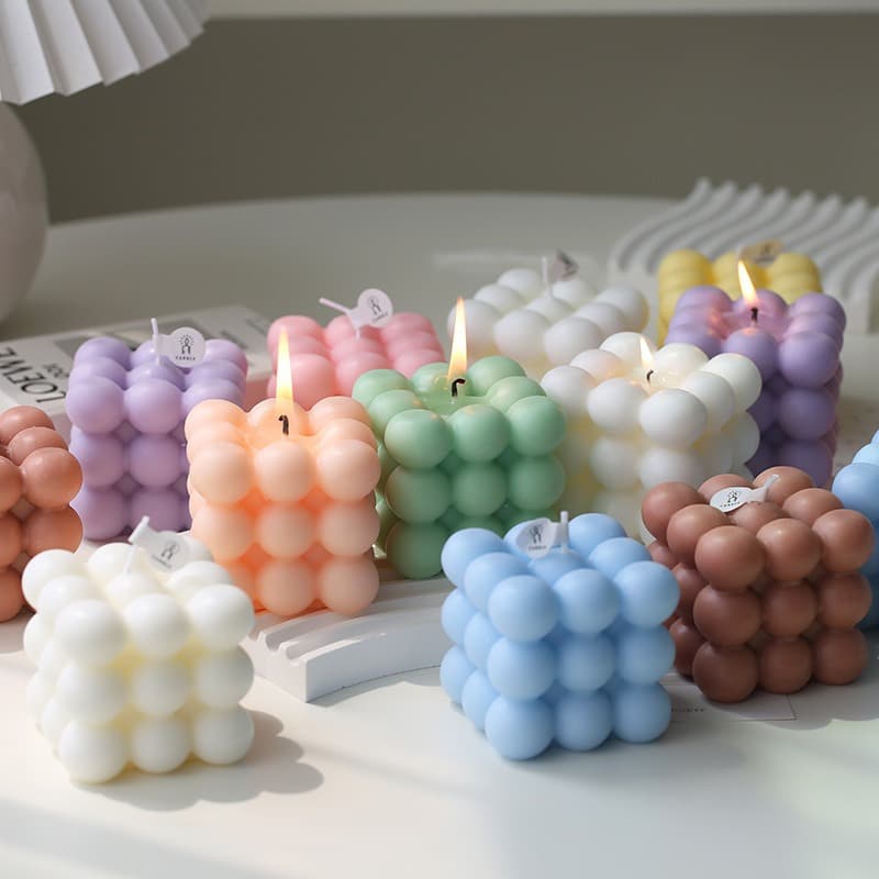 ♔ Sculptural Cube Aromatherapy Candle Wholesale, Fragrant Home Decor, Ins-Style Scented Candle, Birthday Gift, Creative Souvenir