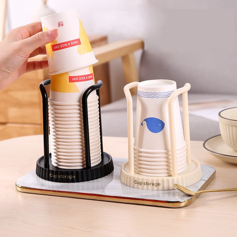 Luxury Household Disposable Cup Dispenser, Tabletop Cup Holder, No-drill Creative Paper Cup Organizer