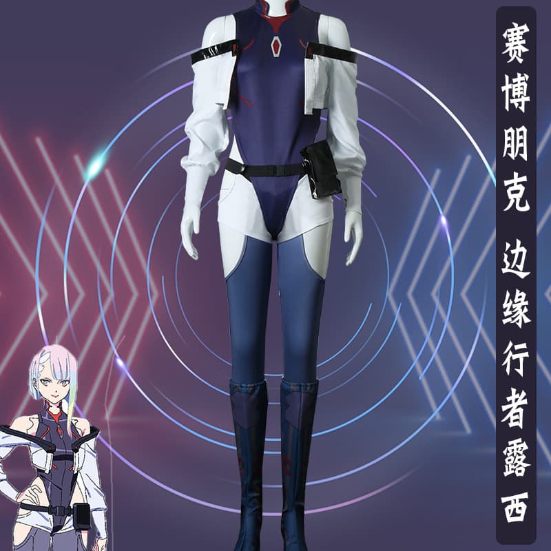 Cyberpunk Edgerunners Lucy Cosplay 2077 Costume Runner Wig Cosplay
