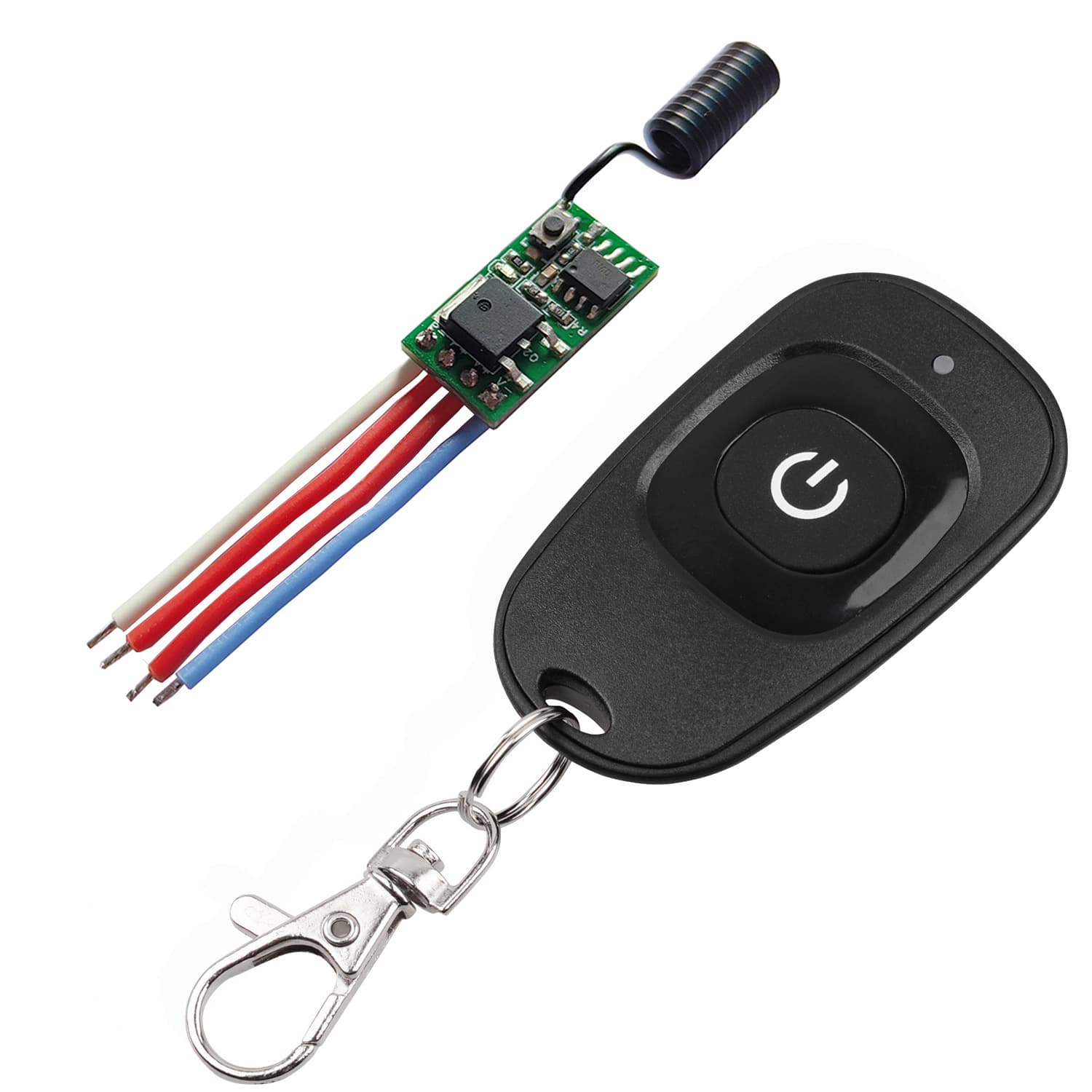 Low-power remote control switch module, 3.3V~12V single-channel voltage switch suitable for solenoid valves, motors, and LEDs.