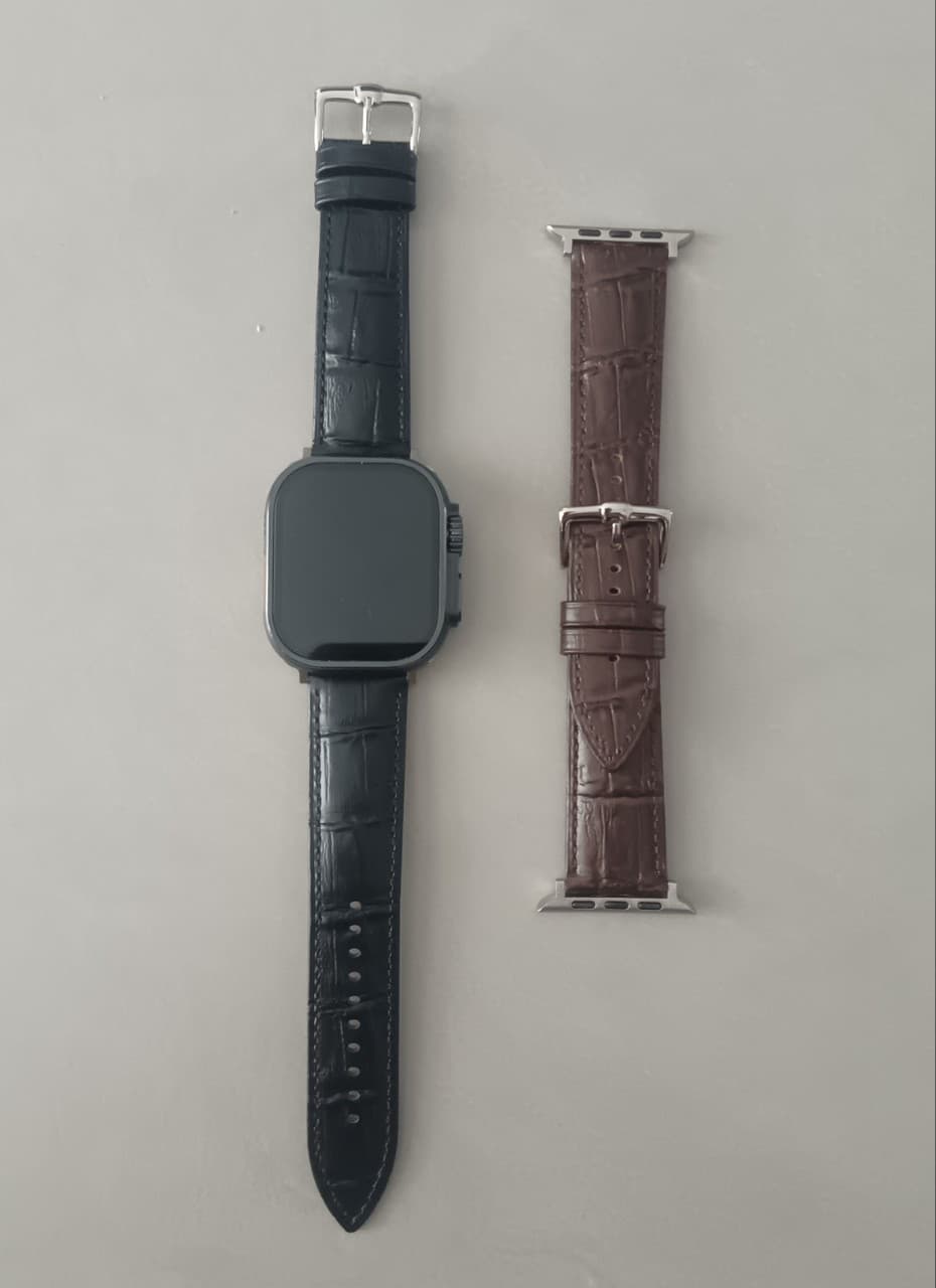 Genuine crocodile leather strap for 22mm luxury watches, compatible with Apple Watch 1-10