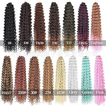 Ocean Wave Crochet Hair, Crochet Hair, Synthetic Hair Weft, Deep Wave Bulk Hair