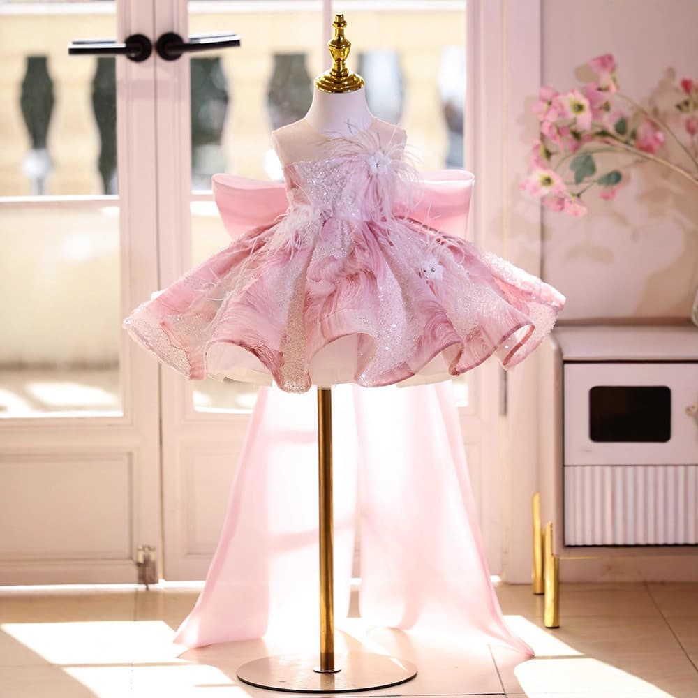 Girls Formal Dress Flower Girl Wedding Little Princess Dress Children Host Catwalk Birthday Piano Performance Costume
