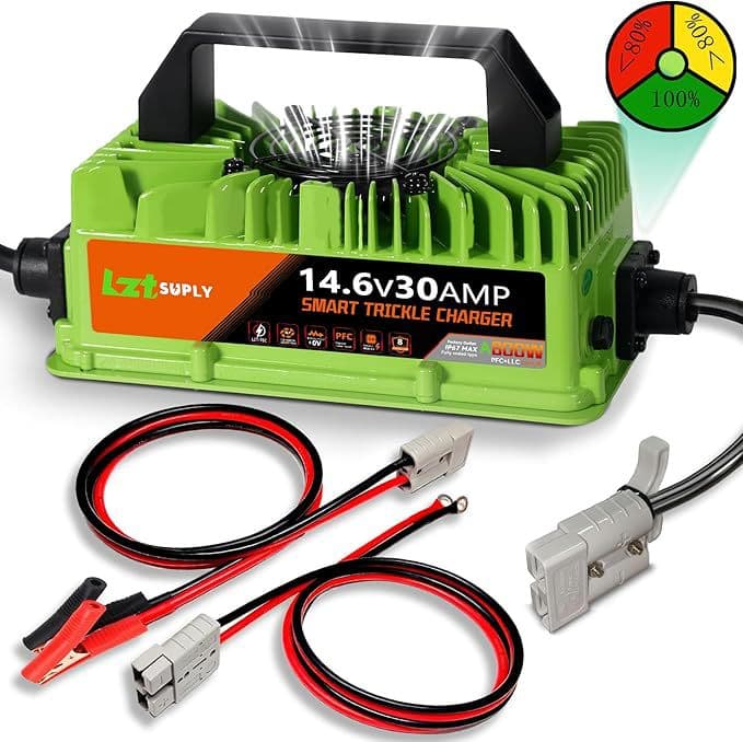 14.6V 30A LiFePO4 Battery Charger 12V Lithium Battery Charger IP67 Waterproof Sealed