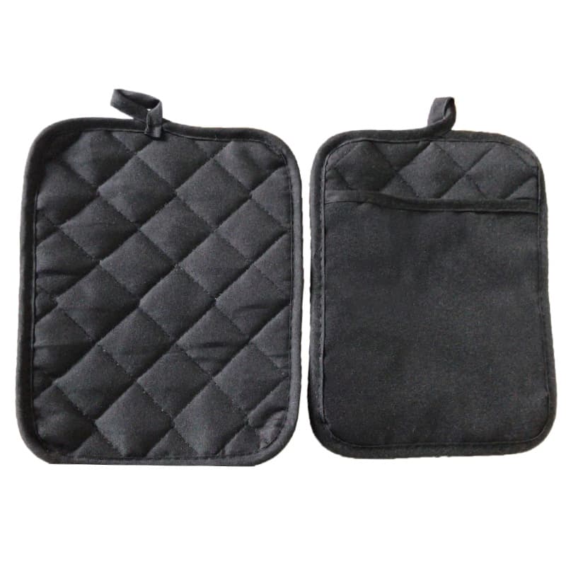 Cross-border Amazon Gray Insulated Pocket Pads Extended Kitchen Plain Oven Microwave Enlarged Square Gloves Wholesale