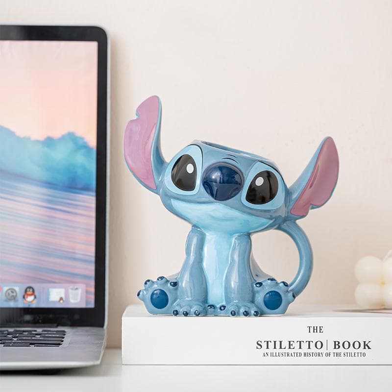 Stitch Ceramic Mug Lilo & Stitch 3D Cartoon Tea Cup Gift Box Christmas