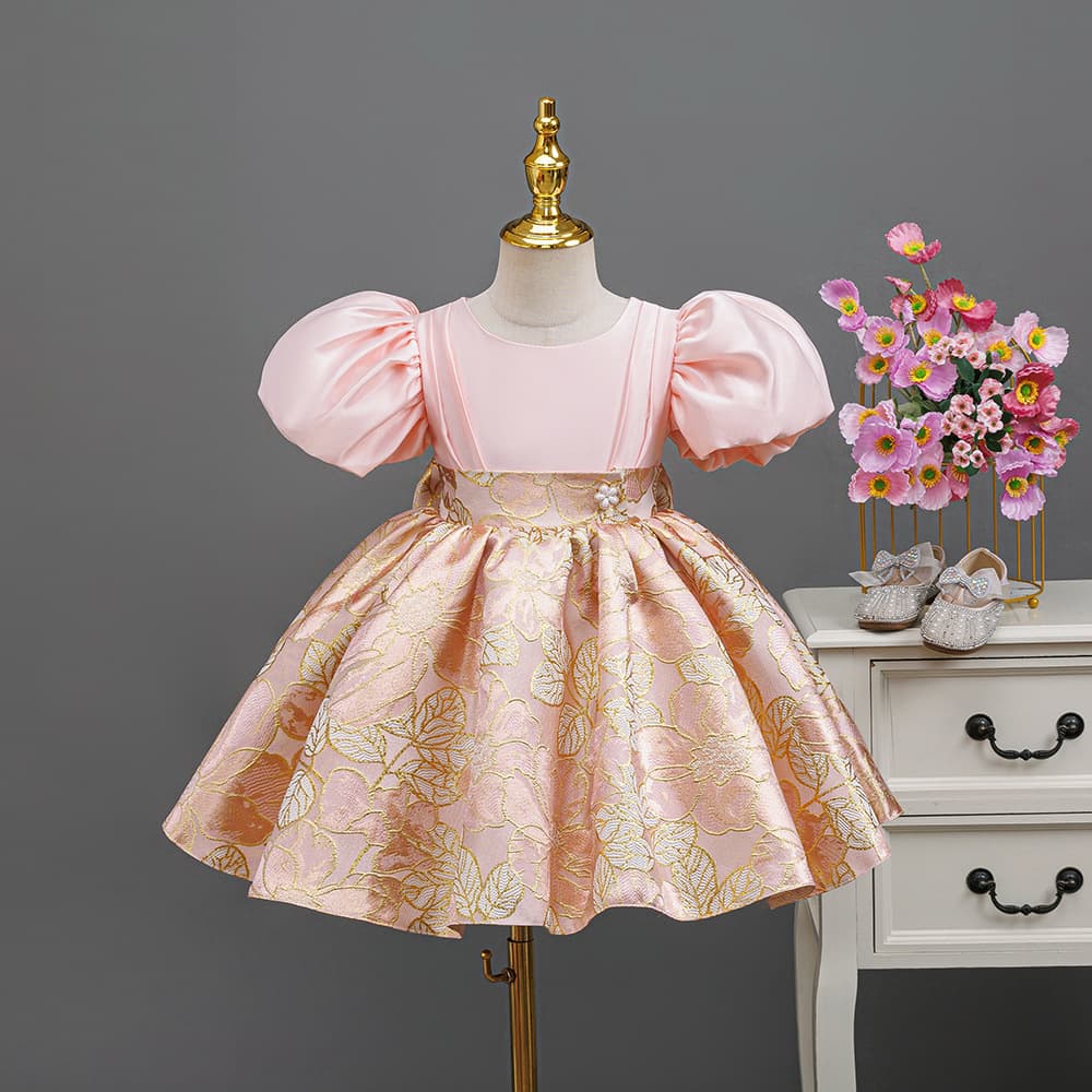 Flower Girl Wedding Birthday Dress for Girls, Children's Piano Performance Dress, Niche High-End Princess Dress for Little Girls
