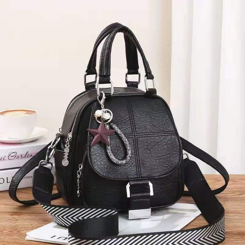 2024 New Fashion Texture Good Quality Women's Single Shoulder Diagonal Spring and Summer Multi-Purpose Backpack Soft Leather Bag