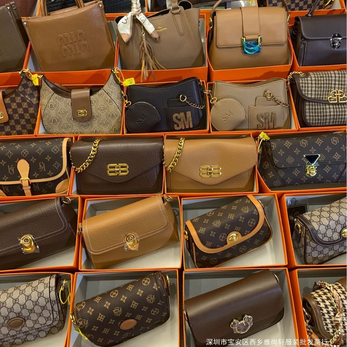 Foreign Trade Stock Women's Bags Wholesale Brand New Original Packaging Overstock Live Streaming Supply Women's Shoulder Crossbody Bag Handbag Backpack