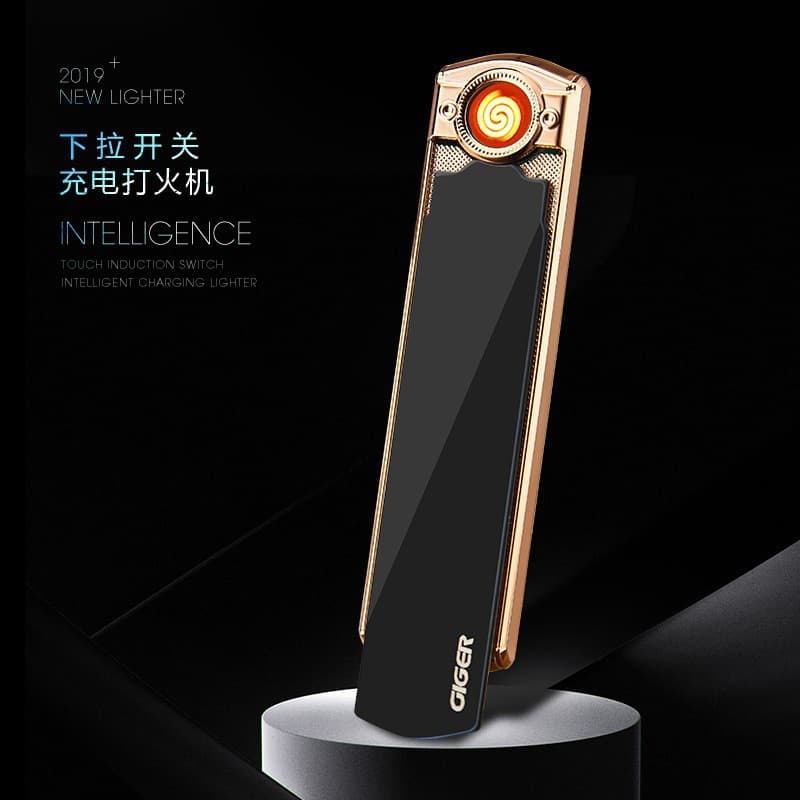 Focus YQ027 rechargeable lighter windproof thin lighter metal creative cigarette lighter foreign trade cross-border wholesale