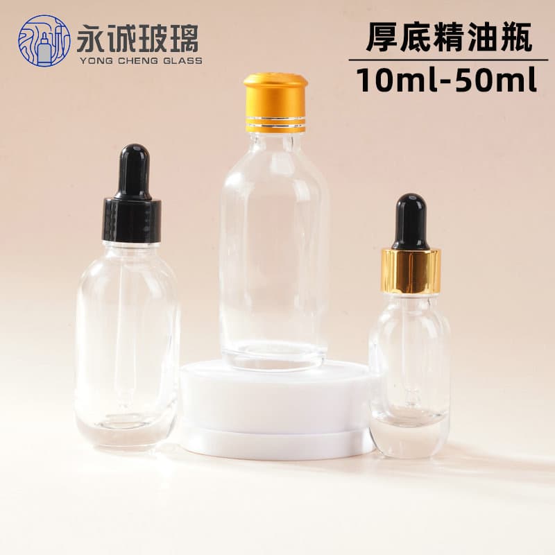 Factory Supply Thick Bottom Essential Oil Bottle, Travel Serum Split Bottle, Transparent Dropper Glass Essential Oil Bottle Serum Bottle