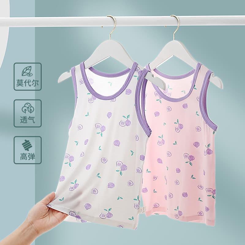 Modal Children's Vest, Girl's Vest, Spring/Autumn Inner Wear, Tank Top, Baby Sleeveless Vest