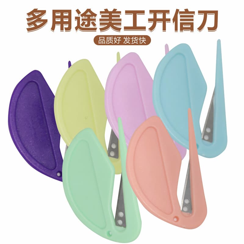 Plastic Mini Morandi Letter Opener Envelope Opener Letter Opener Rope Cutter Unboxing Tool Pet Detangling Knife