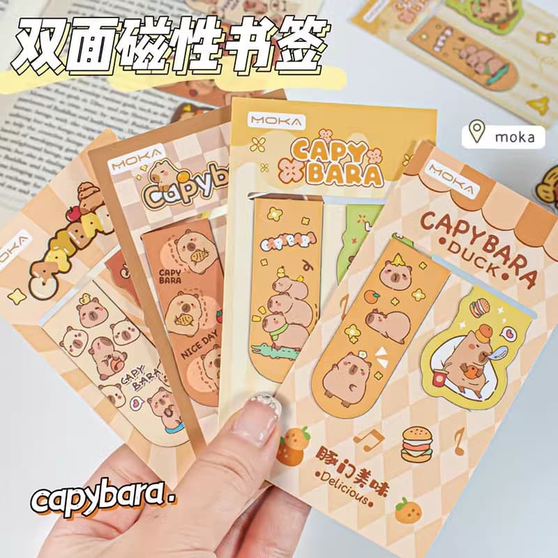 Kapibala Magnetic Bookmarks, High-Quality Cartoon Bookmarks for Students, Perfect for Holidays and Personal Use, Selected with Strong Magnetism