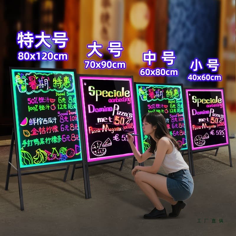 LED Fluorescent Sign Board Advertising Display Electronic Handwriting Blackboard Night Market Stall Shop Supermarket Light Box Sign