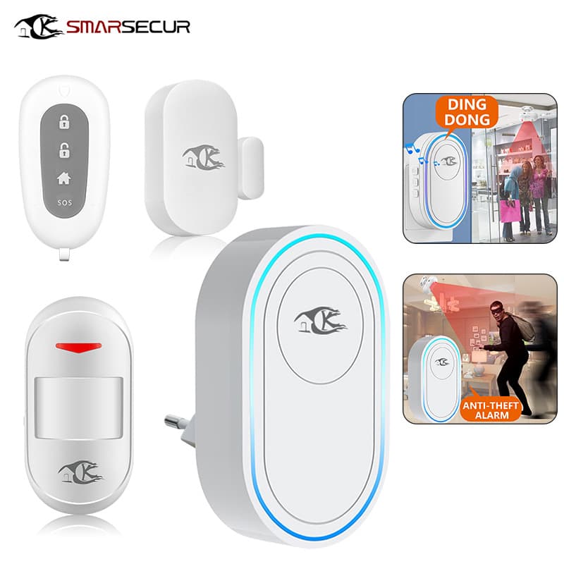 Doorway Welcome Sensor Shop Entry Voice Prompt Greeting Anti-theft Alarm Supermarket Split Doorbell