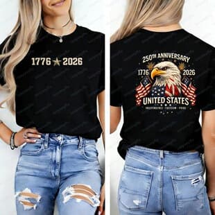 250th Anniversary American Shirt Patriotic Eagle T-Shirt USA 1776-2026 T-Shirt Independence