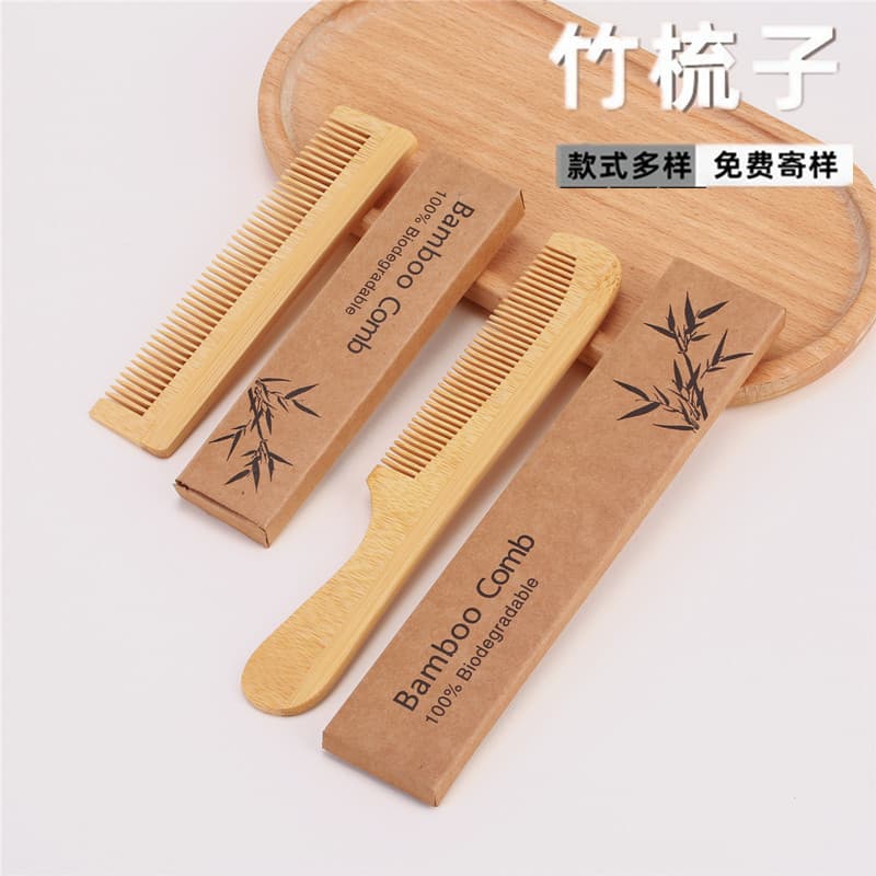 Disposable Bamboo Comb For Hotels Long Straight Wooden Comb Beauty Skin Care Makeup Hairdressing