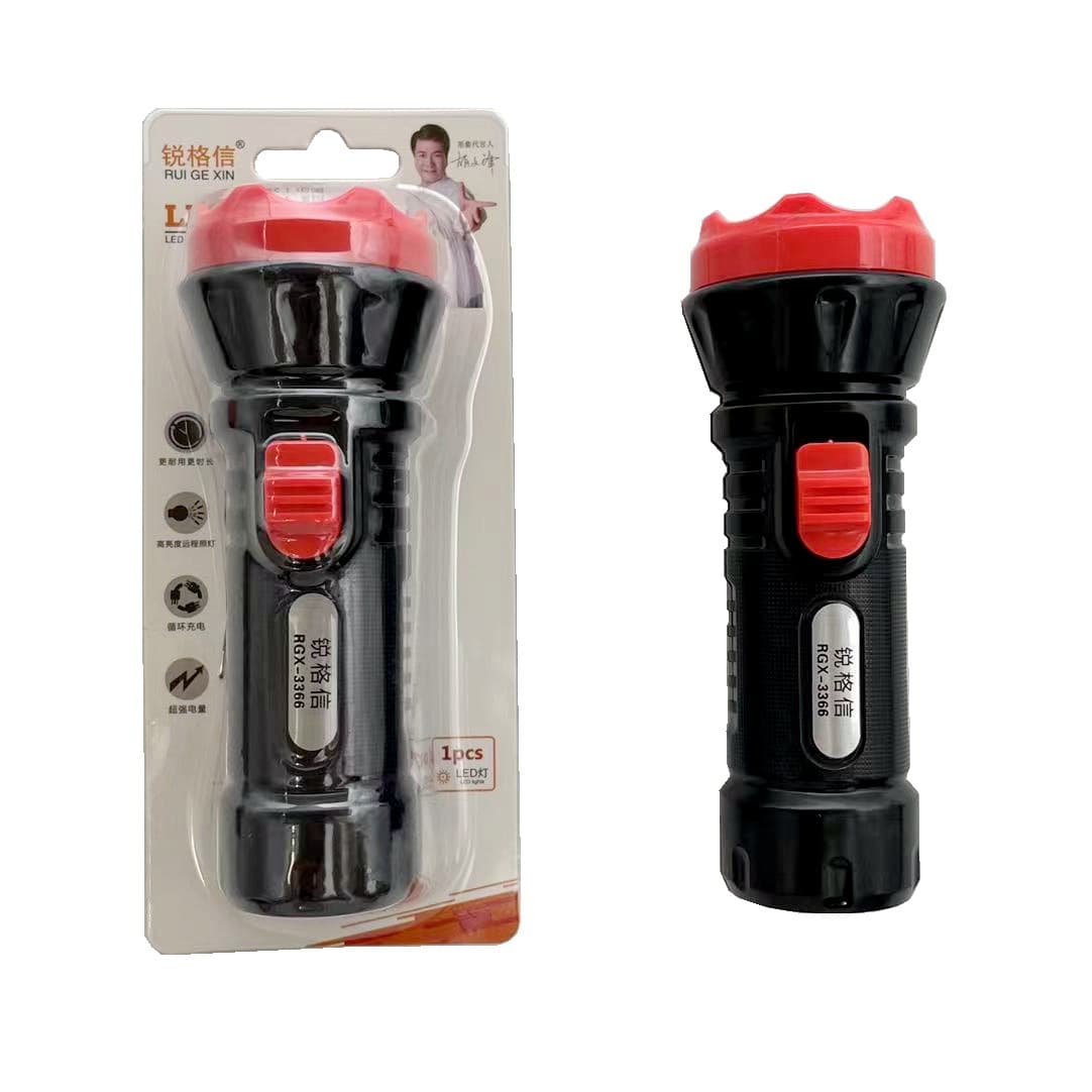 Household rechargeable led flashlight outdoor portable plastic flashlight gift two-speed mini flashlight