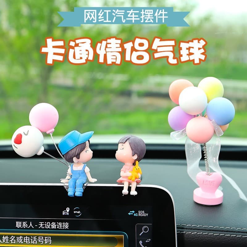 Cute Couple Doll Car Decoration, Interior Car Ornament, Home Office Desk Decor, Dashboard Decoration