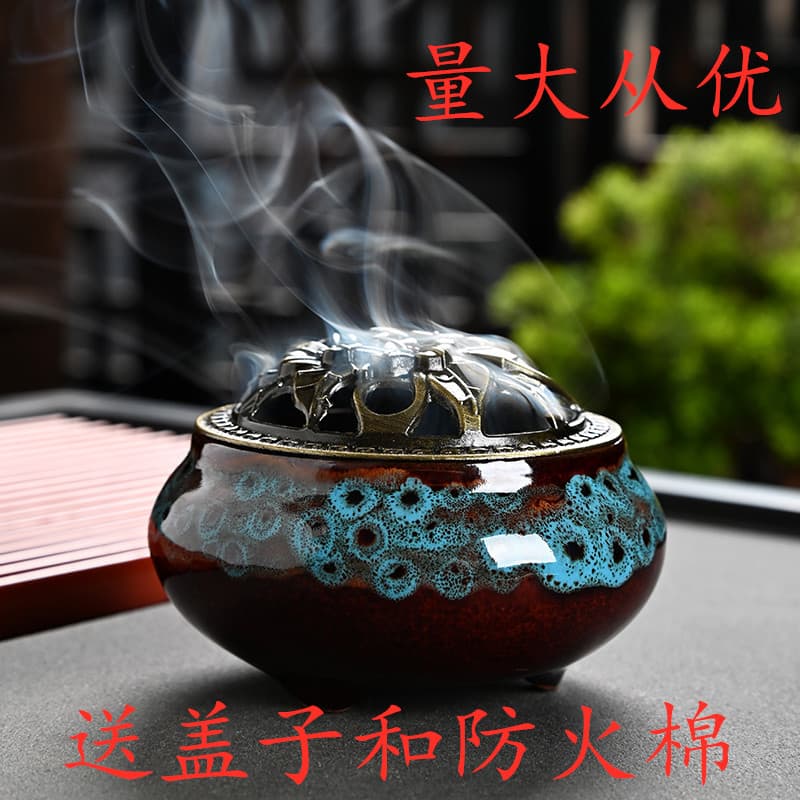 Factory Produced Kiln-transformed Ceramic Incense Burner Home Aromatherapy Burner Yiwu Small Commodity Wholesale Small Coil Incense Craft