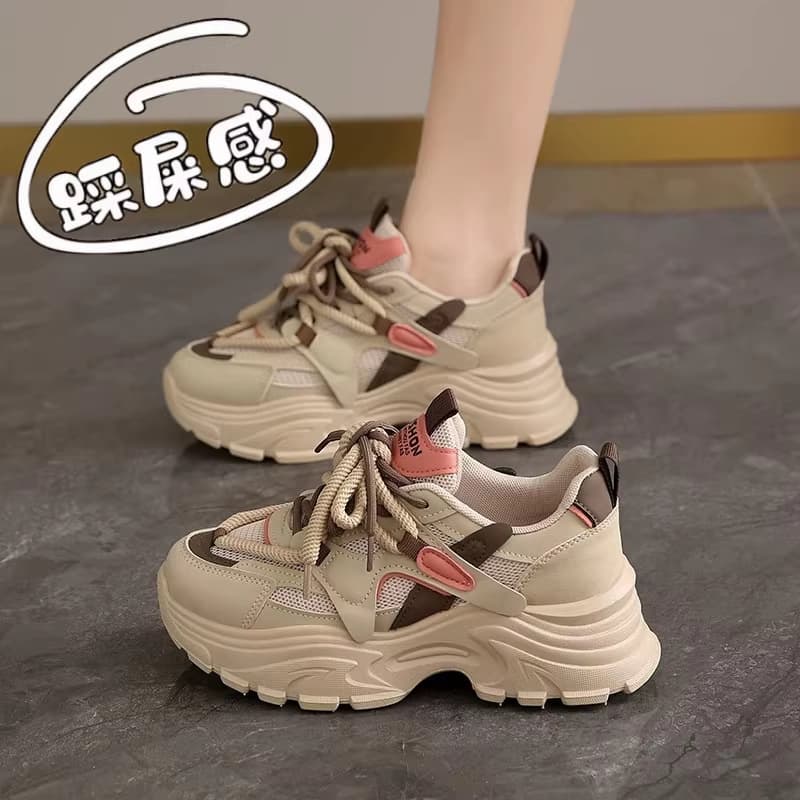 Premium Putian Dad Sneakers Women 2026 New Spring Summer Thick Sole Small Feet Size 34 Breathable Sports Running Shoes