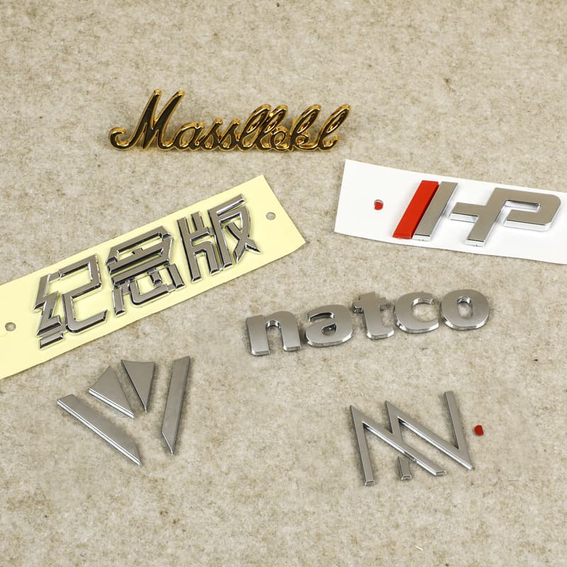 Car Badge Nameplate ABS Plastic Chrome Logo 3D Car Emblem Injection Molded Badge Hood Emblem Steering Wheel Emblem