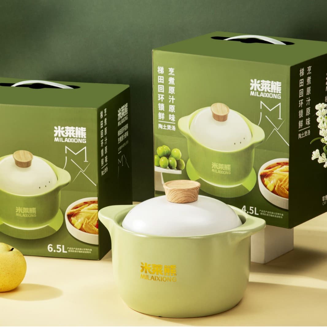 Milai Bear 4.5L health sand pot for porridge and soup, home high-temperature resistant ceramic pot, 6.5L sand pot for clay pot rice