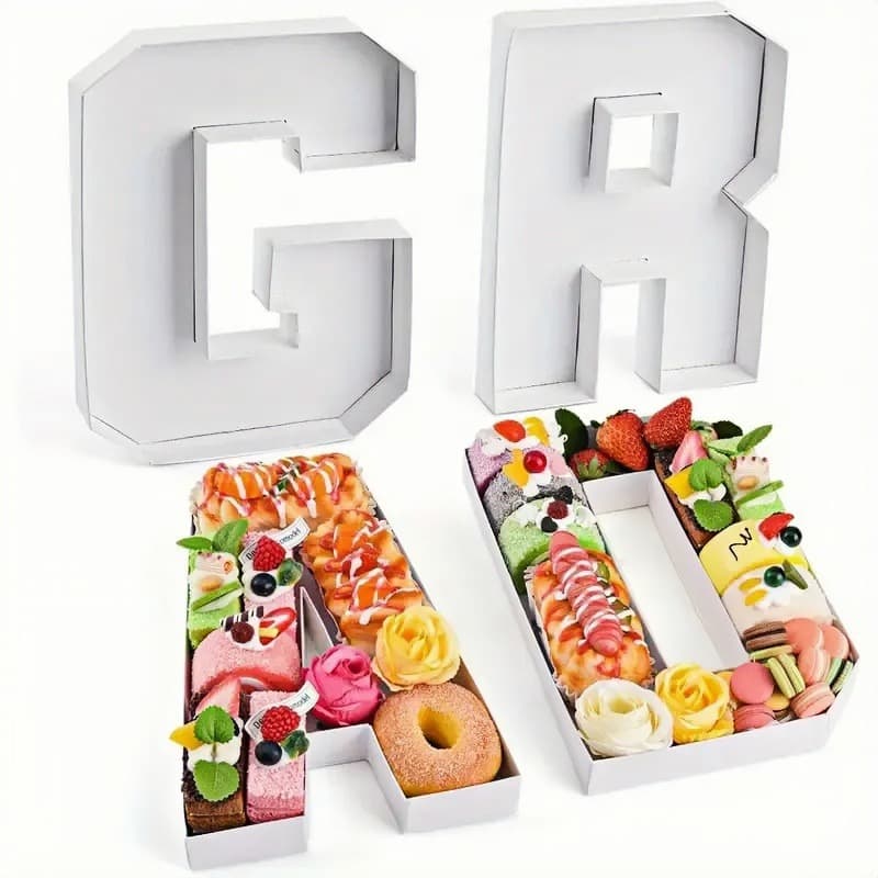 Cross-Border 2025 GRAD Candy Box, Letter Snack Container, Creative Graduation Plate Storage for Nuts and Party Snacks