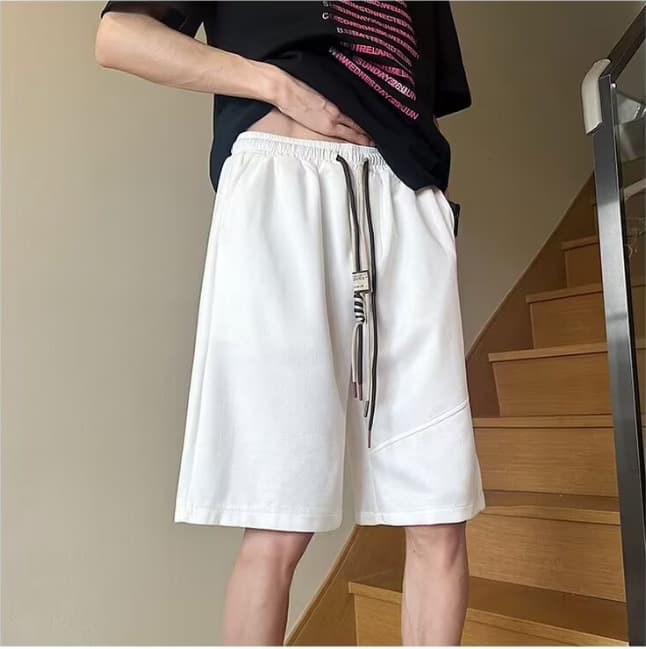 2025 New Ice Silk Breathable Shorts for Men Summer Embossed Loose Casual Pants Youth Sports Shorts Trendy