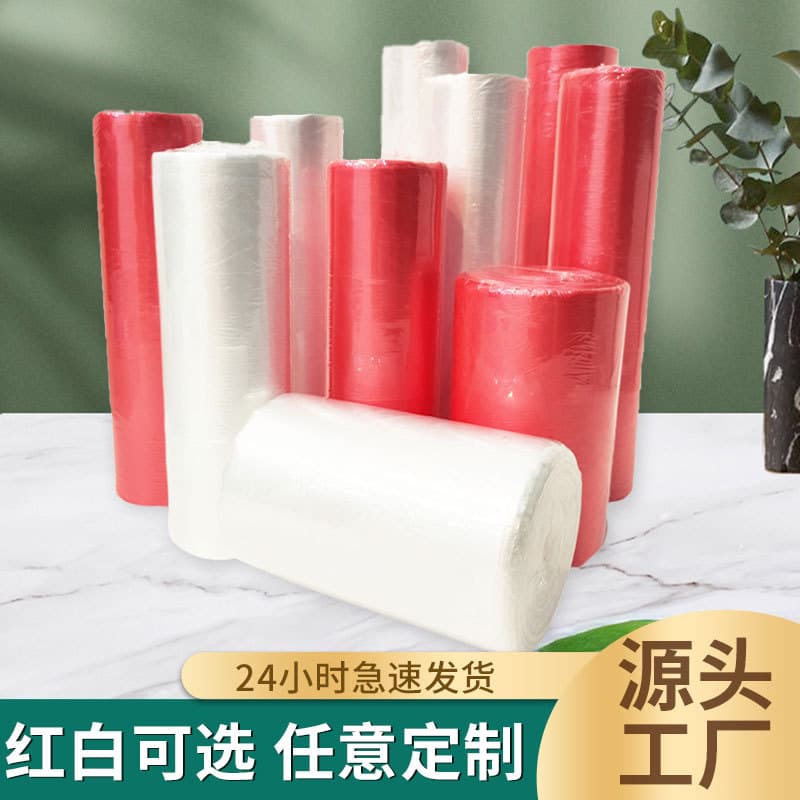 Disposable tablecloths, customizable, red and white, thickened, waterproof, oil-proof, and dustproof, suitable for wedding banquets and banquets.