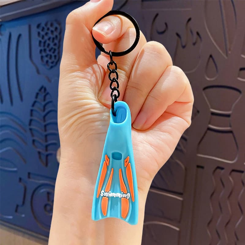 Creative and interesting diving fins keychain couple men and women pendant backpack bag pendant key chain small gift gift