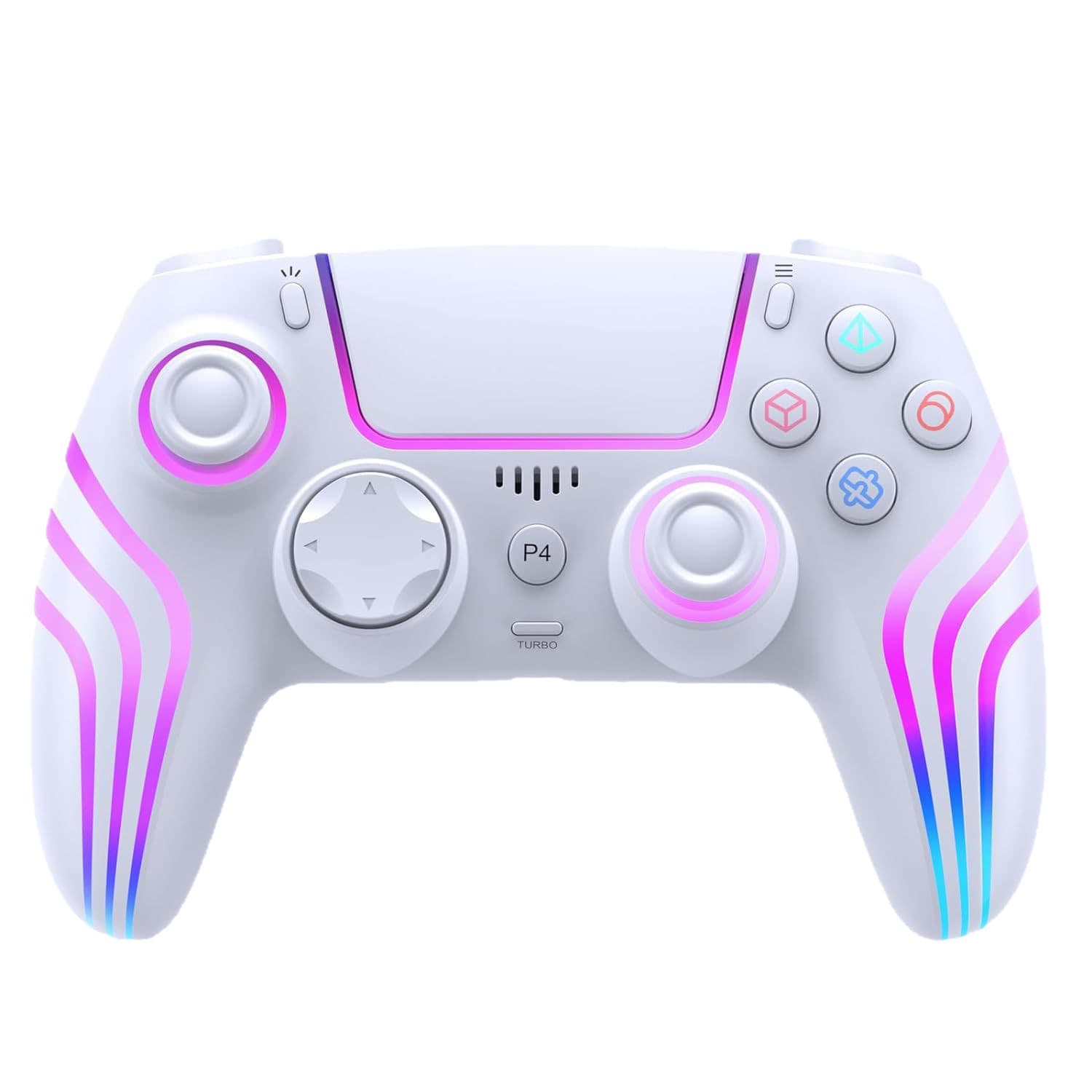 Factory Private Mold PS4 Bluetooth Game Controller with Motion Sensing, Vibration, Turbo, Headphone Jack, Compatible with PC, Esports