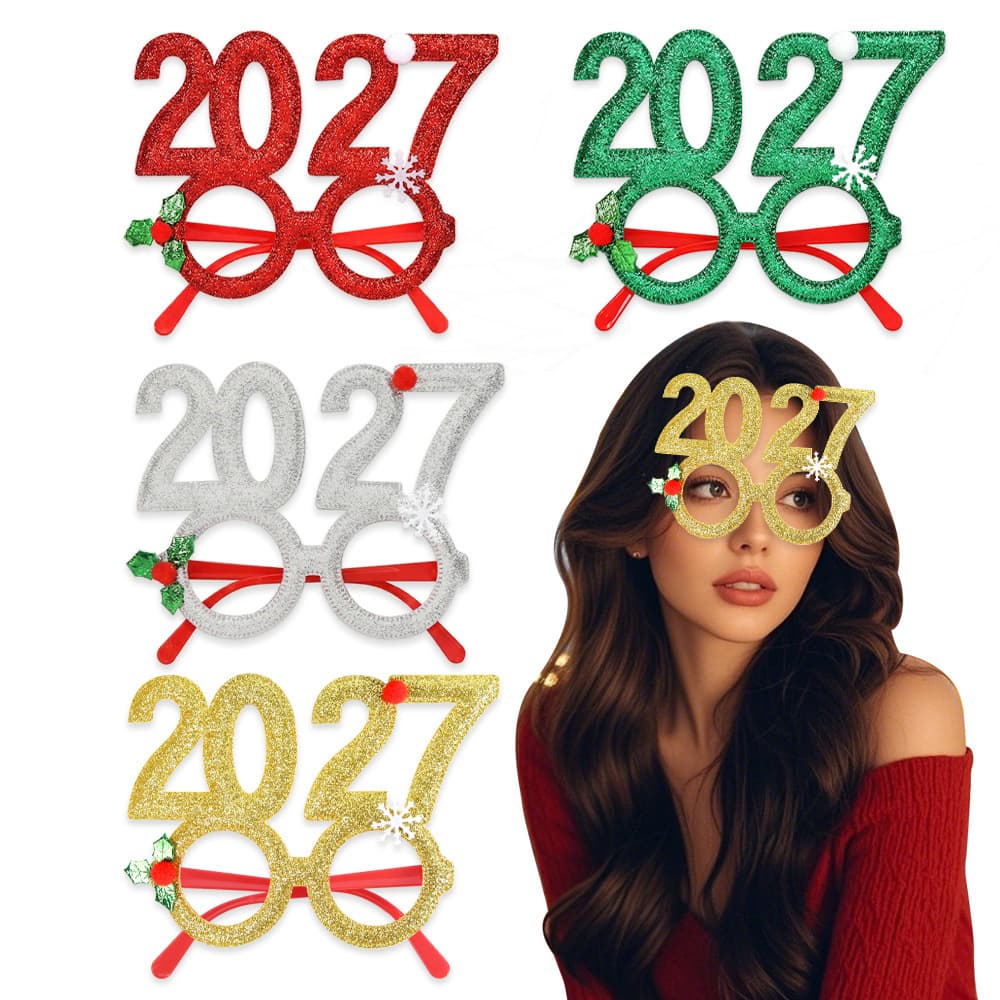 2027 Digital New Year Christmas Decorative Photo Frame, Christmas Party Supplies, Photo Frame Prop for Dress-Up, Wholesale