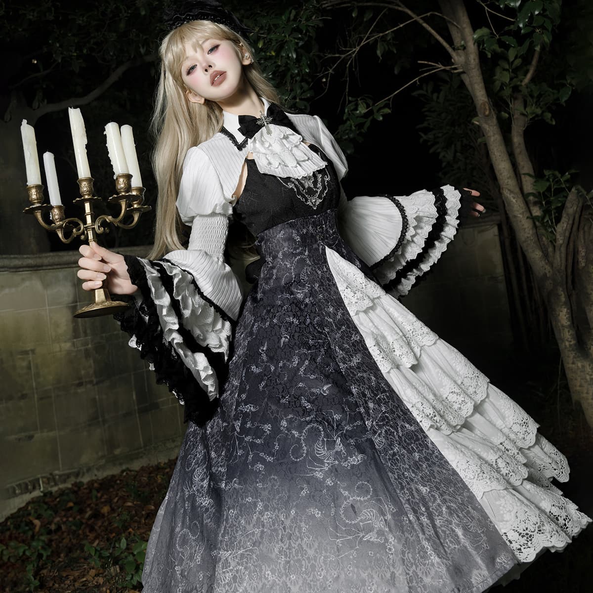 Xiong Dou Jiang Original Bone Magic Lolita Top Camisole Dress Daily Set 7089