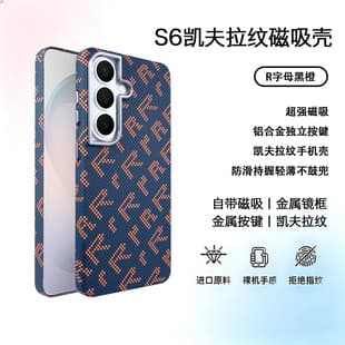 Cross-border Compatible Samsung S26 Ultra Skin-feel Kevlar Carbon Fiber Pattern Magnetic Phone Case S25 Plus Anti-drop