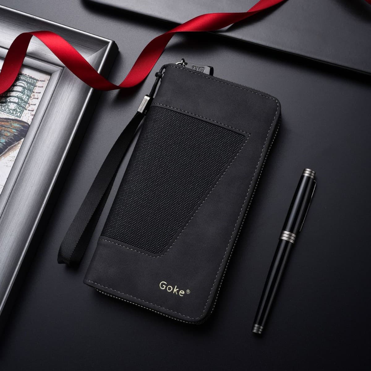 New men's wallet retro stitching multi-functional fashion business men's wallet large capacity wallet cross-border wholesale