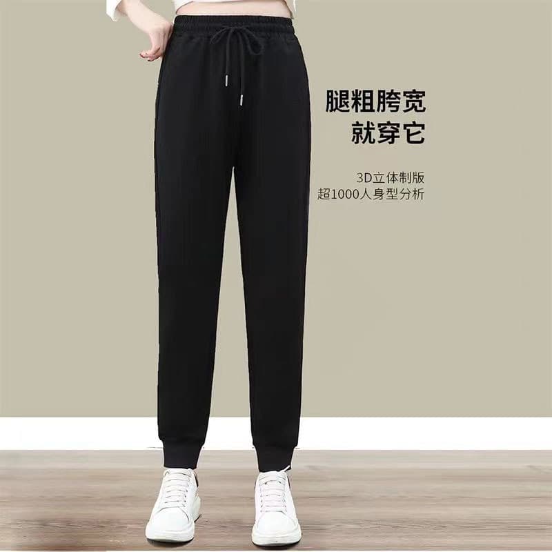 Men's fleece-lined, thickened plus-size sweatpants, new loose straight-leg casual pants, extra-large size, winter pants for northern regions.
