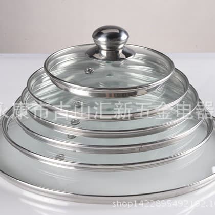 Factory Direct Supply G-Shape Glass Pot Lids G-Shape Tempered Glass Lids