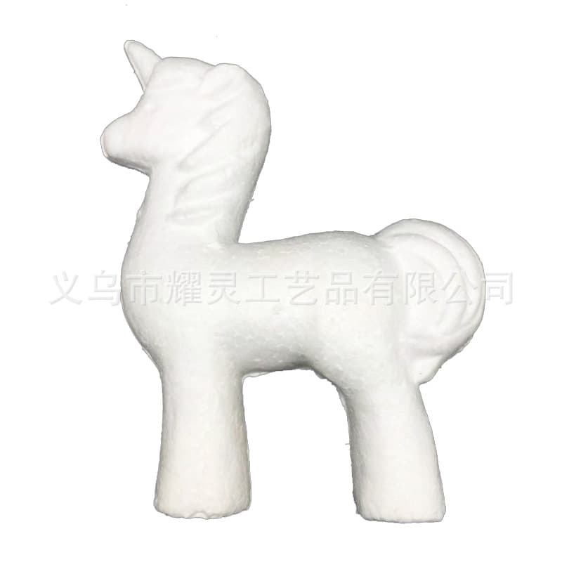 Factory Direct EPS Foam Animal Shapes (Unicorn 17cm), Handmade DIY Accessories, Window Display Props