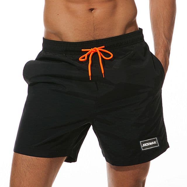 Men's Beach Shorts Breathable Four-Quarter Casual Swimwear Quick Dry Sporty Leisure Pants Nylon Fabric Beachwear for Summer